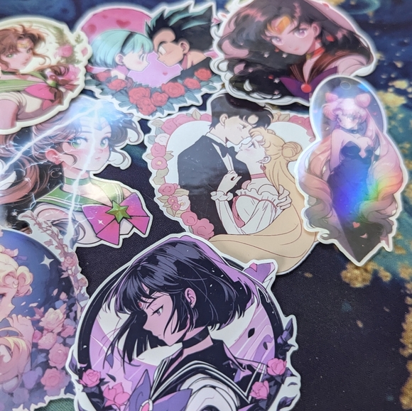 Mixed lot, sailor moon and dragon ball z stickers 11 stickers - Picture 3 of 6